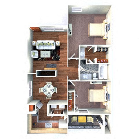 longview tx 2 bed apartment floor plan